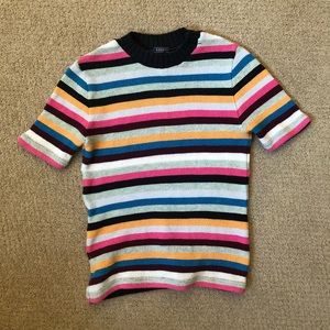 Kookai rainbow stripe sweater top S